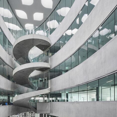 fuego light Puertas and fuego light Ventanas - Maison de la Paix, Ginebra located in Geneva, Suiza