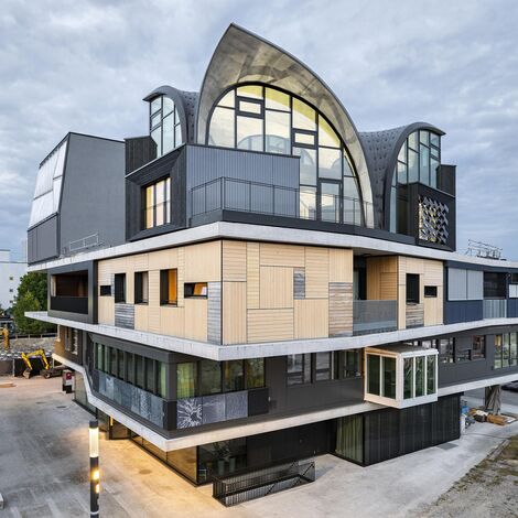 thermfix vario Fachadas, unico Puertas and unico Ventanas - Unidad de investigación e innovación HiLo, Dübendorf located in Dübendorf, Suiza